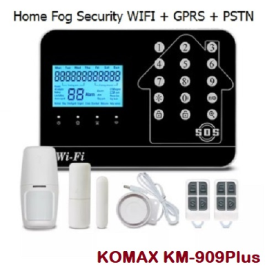 Bộ báo động chống trộm qua Wifi + Sim KOMAX KM-909Plus